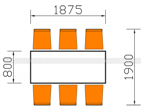 kích thước bàn ăn 6 người chuẩn là bao nhiêu ?