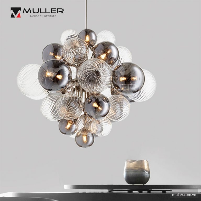 Đèn chùm trang trí tông màu nhẹ nhàng